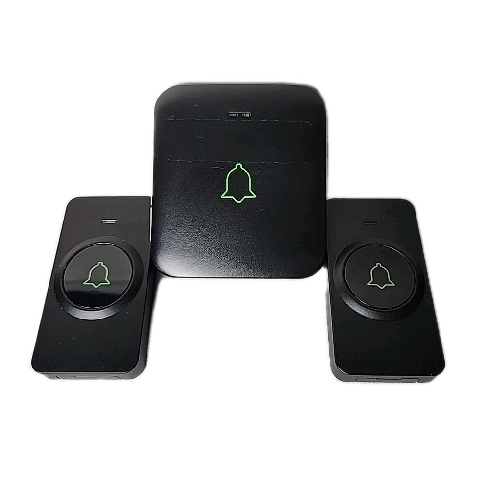 Wireless Door Bell, AVANTEK CB-21 Mini Waterproof Wireless Doorbell Set Black